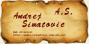 Andrej Simatović vizit kartica